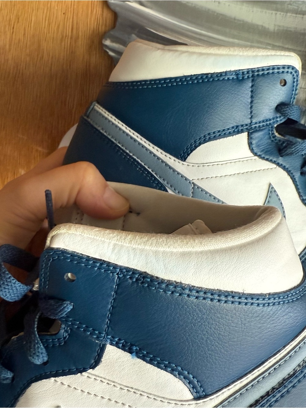 Nike Air Jordan 1 Mid Sneakers, Sky J French Blue White, BQ6472-414 W size 11 - Picture 12 of 12